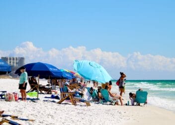 People at Destin Beach, Florida