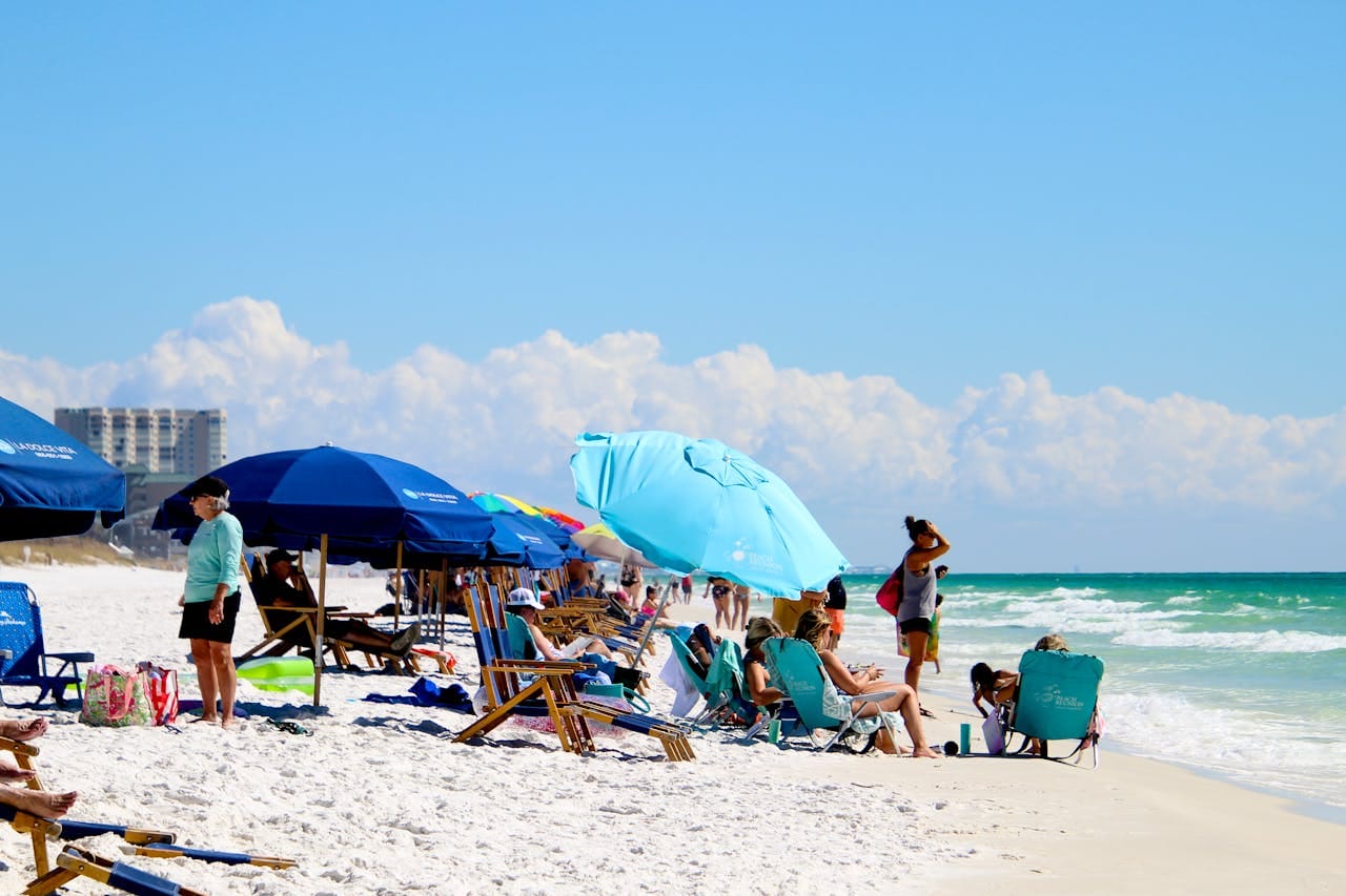 People at Destin Beach, Florida